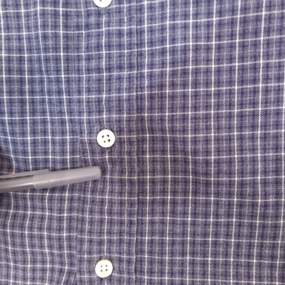 Vintage Polo Ralph Lauren Shirt‎ Mens Large Blue Plaid Stanton Classic Fit *Read
